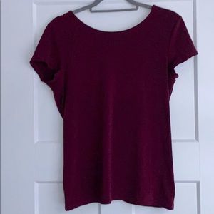 Express burgundy short sleeve size S